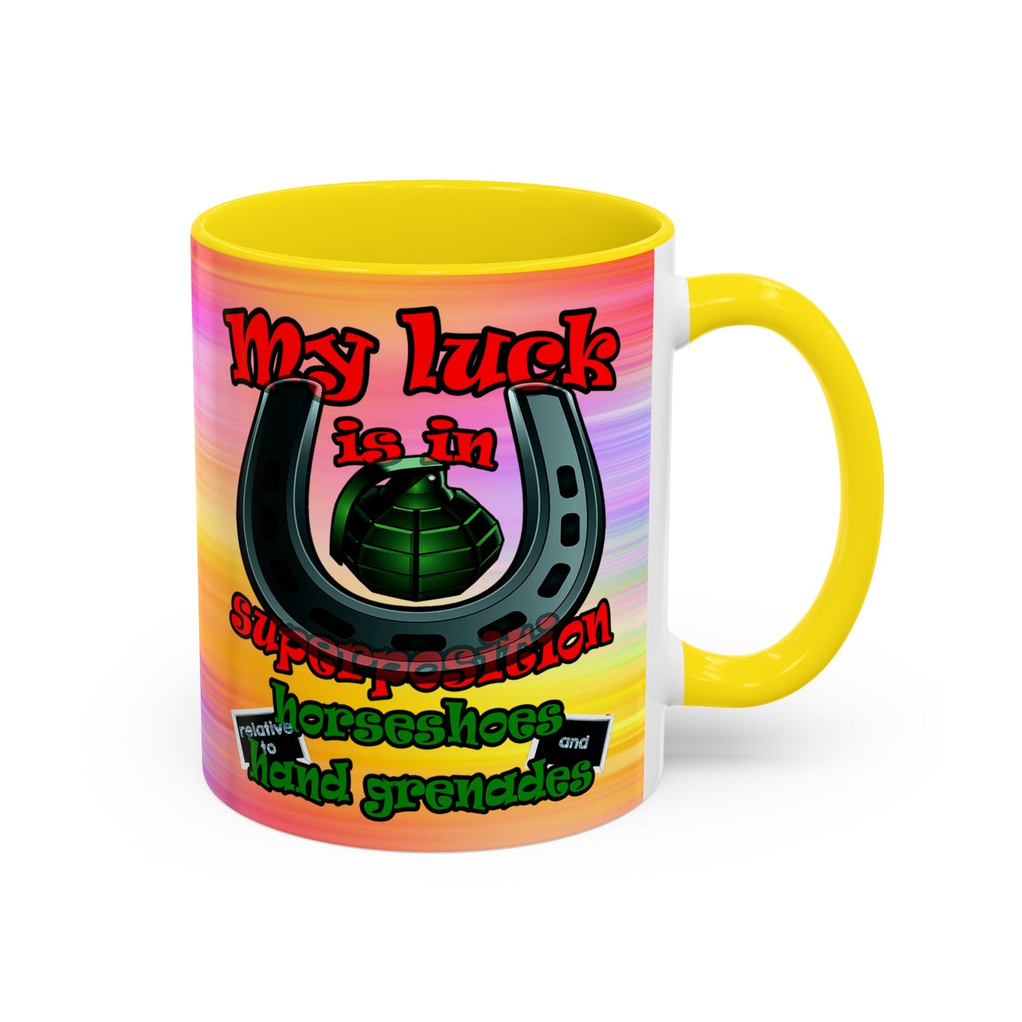my luck - Accent Mug (color blur)