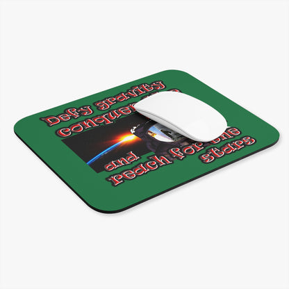 defy conquer reach - Mouse Pad (Rectangle) (dark green)