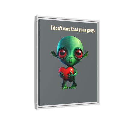 I don't care that your grey - framed canvas art (dark grey)