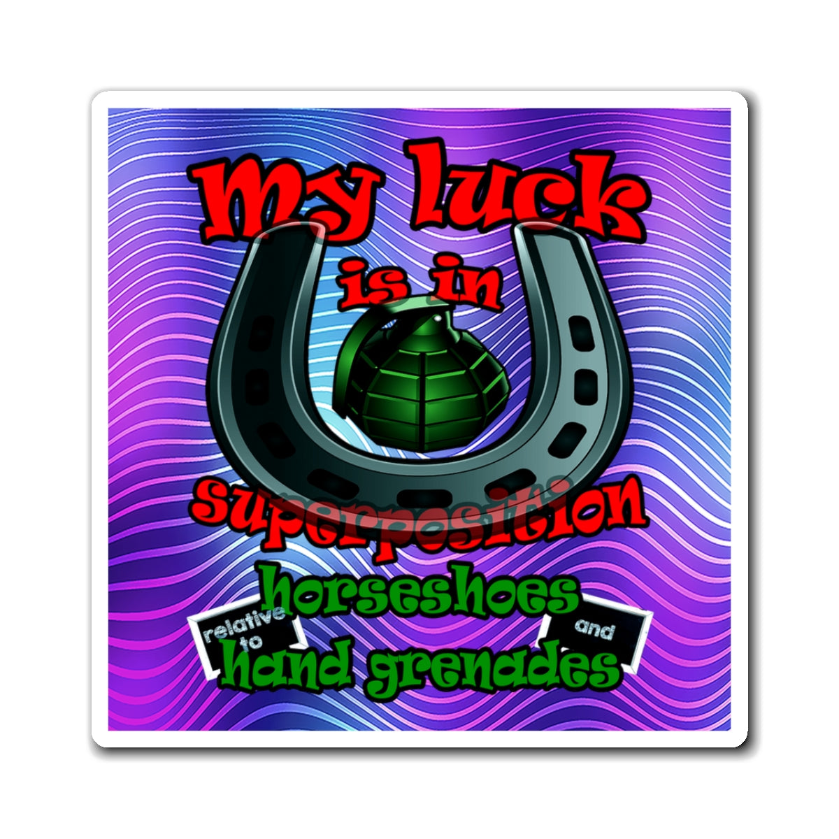 my luck - Magnets - (purple wave)