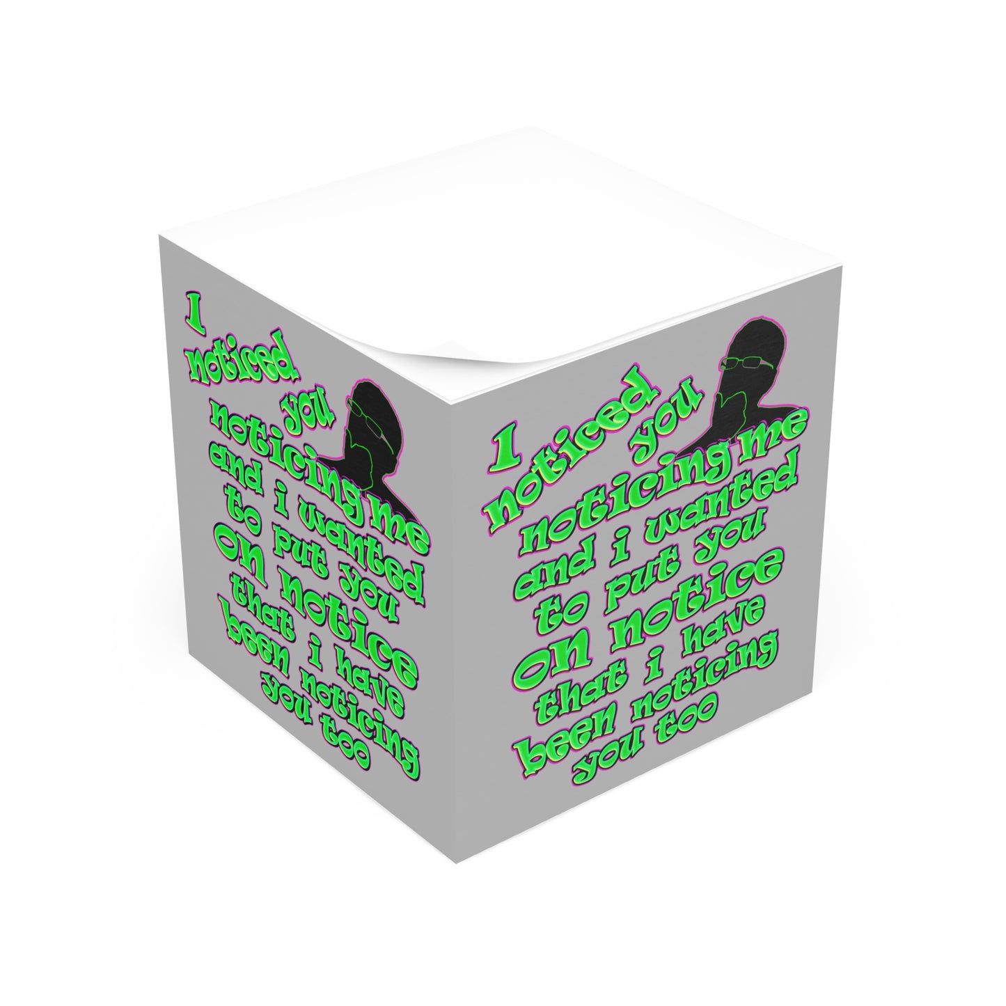 noticed you noticing - note cube (light grey)