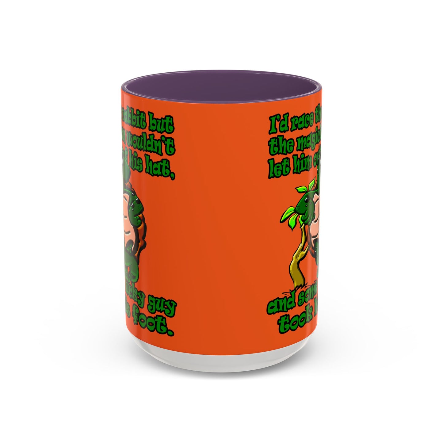 turtle race - Accent Mug (orange)
