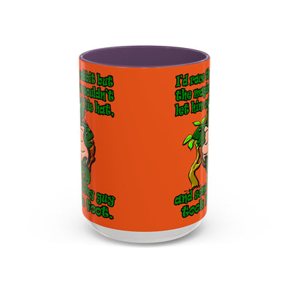 turtle race - Accent Mug (orange)