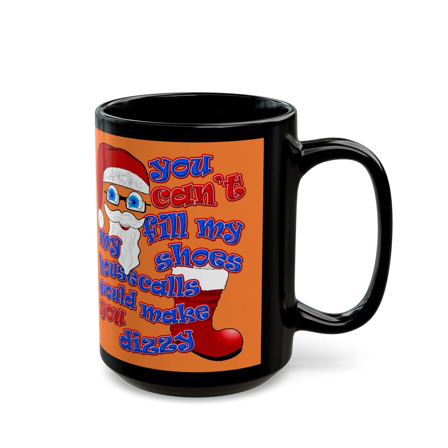 santa's shoes - Black Mug (crusta)