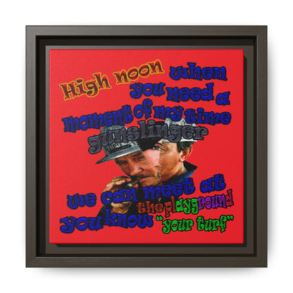 high noon - framed canvas art (red)