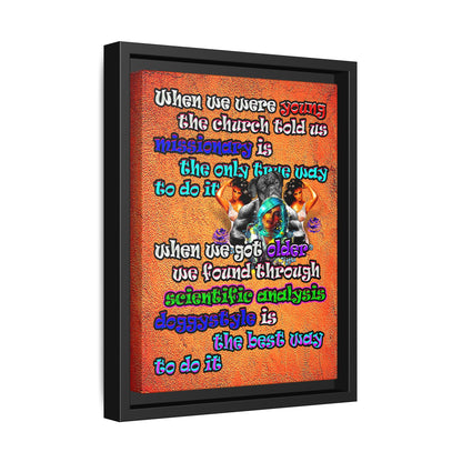 doggystyle - framed canvas art (burnt orange)