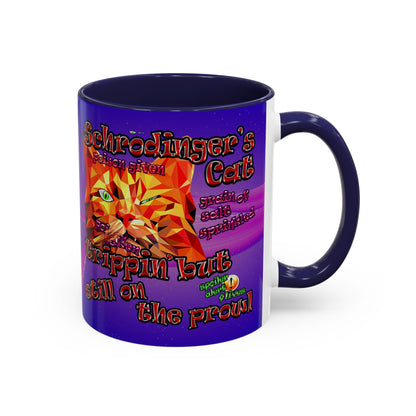 schrodinger's cat - Accent Mug (purple-pink wave)