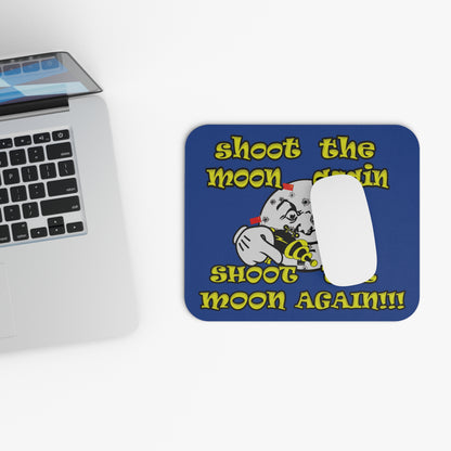 shoot the moon again - Mouse Pad (Rectangle) (dark blue)