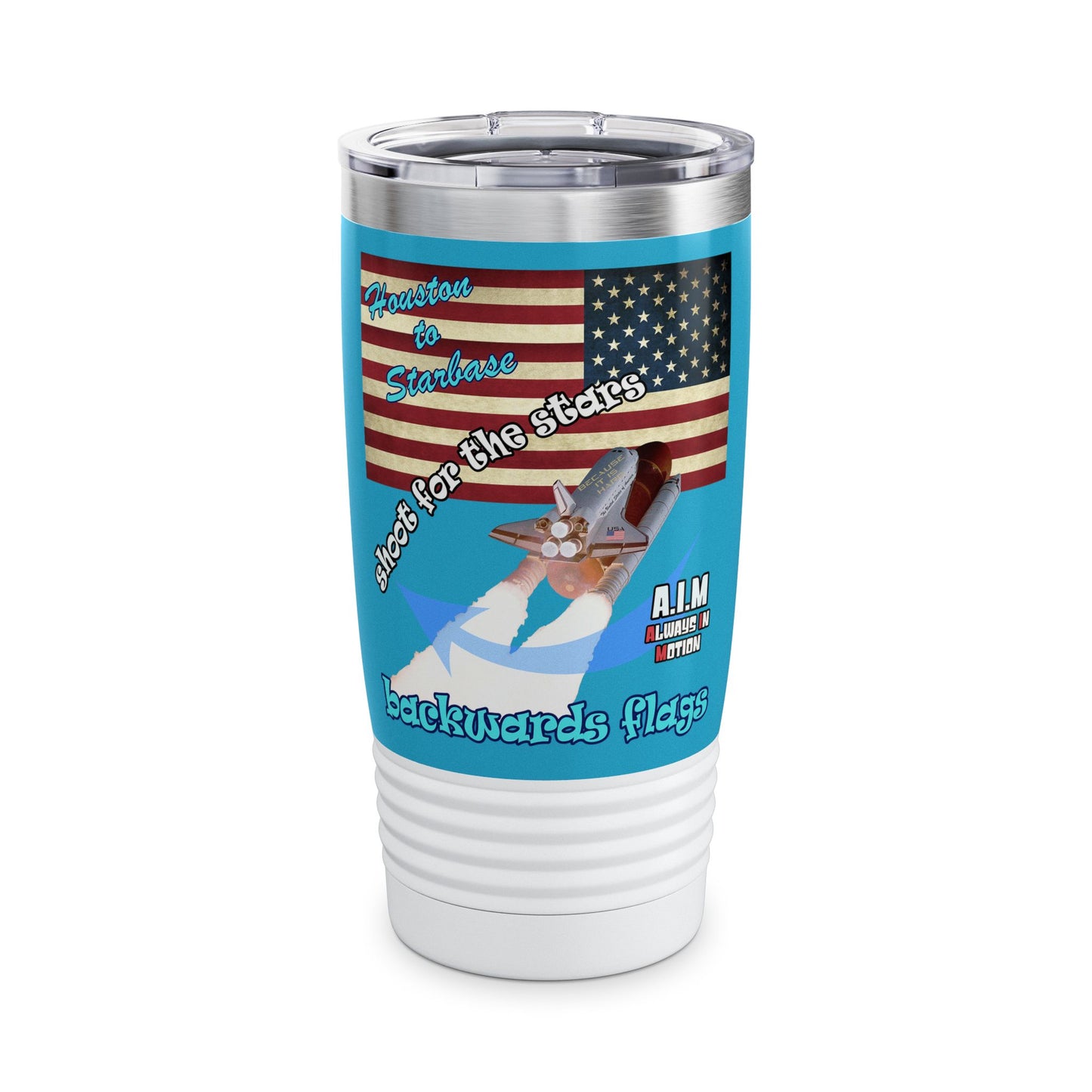 shoot for the stars - Ringneck Tumbler, 20oz (turquoise)