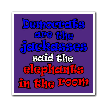 donkeys and elephants - Magnets - (purple)
