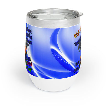 high noon - Chill Wine Tumbler (blue-white wave)