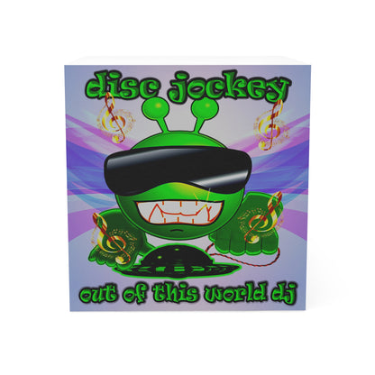 disc jockey - note cube (light blue-pink wave)