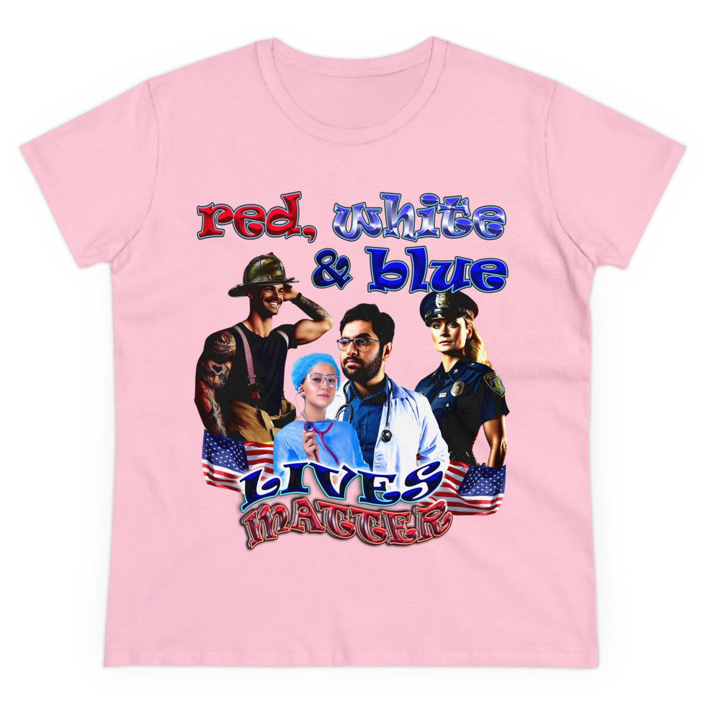rw&b lives matter - Women's Midweight Cotton Tee