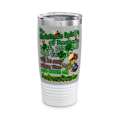 christmas spirits of boston - Ringneck Tumbler, 20oz (light grey)