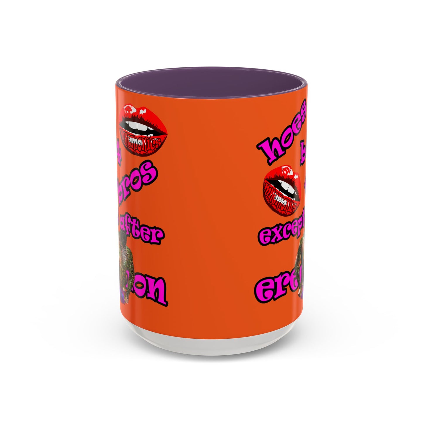 hoes b4 bros - Accent Mug (orange)