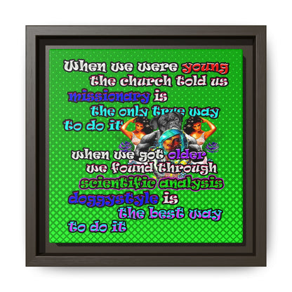 doggystyle - framed canvas art (logo green)