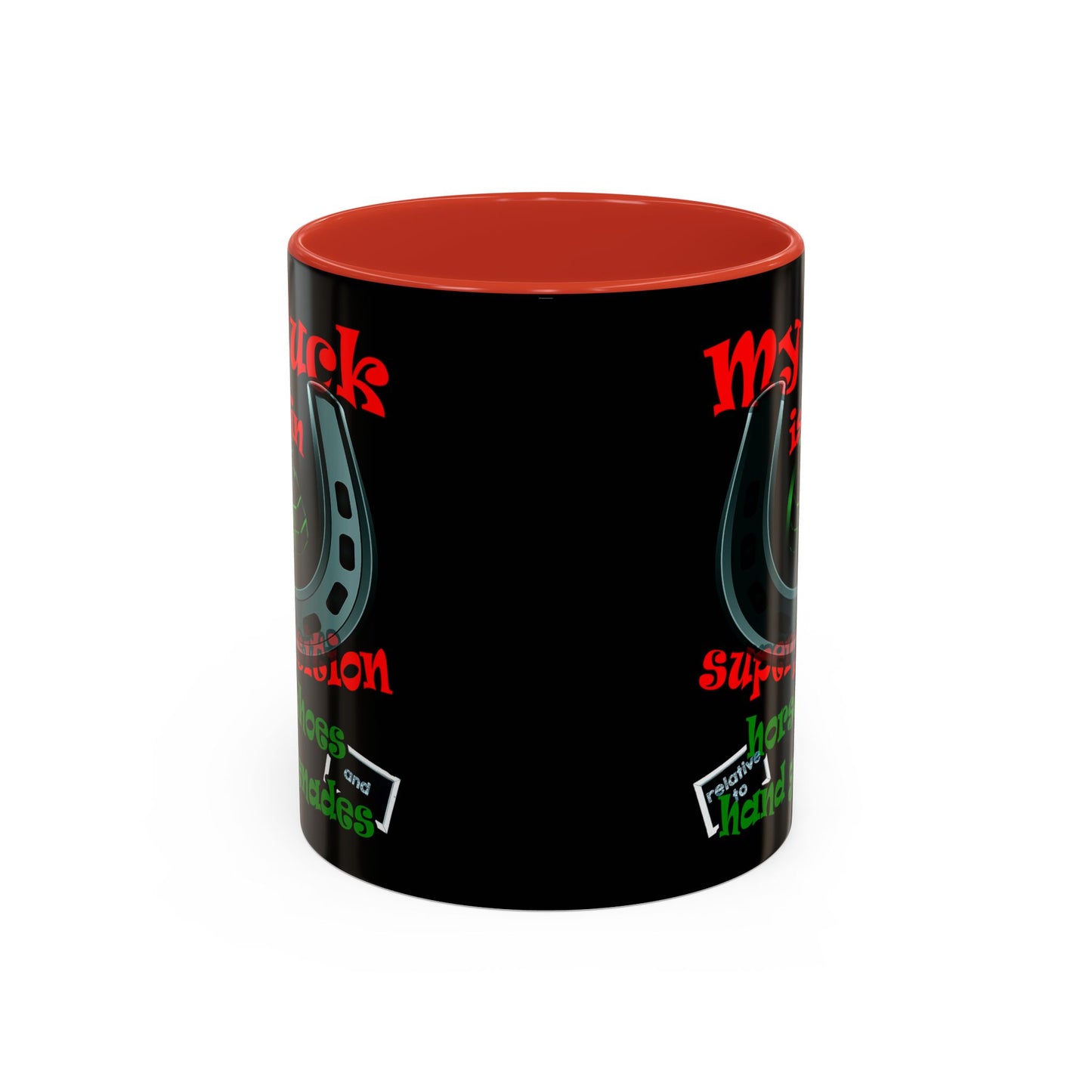 my luck - Accent Mug (black)