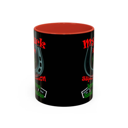my luck - Accent Mug (black)