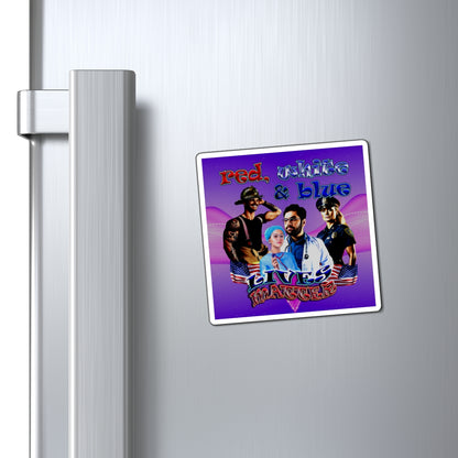 rw&b lives matter - Magnets - (purple-pink wave)