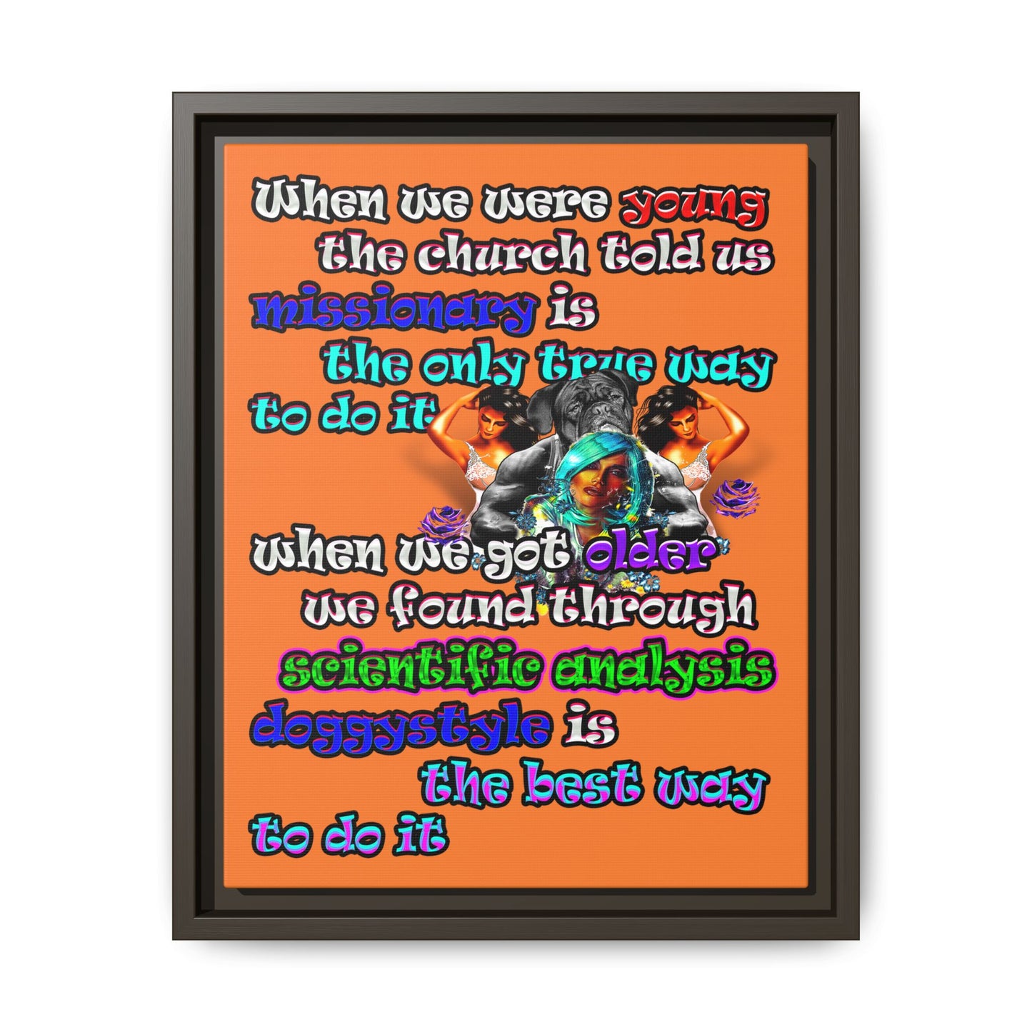 doggystyle - framed canvas art (crusta)