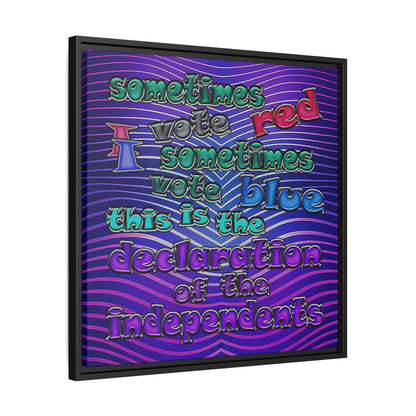 declaration of the independents - framed canvas art (purple wave)
