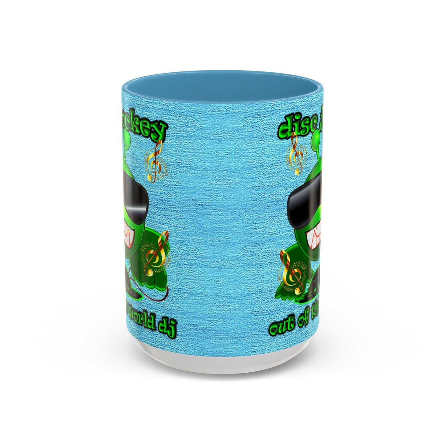 disc jockey - Accent Mug (faded dark blue)