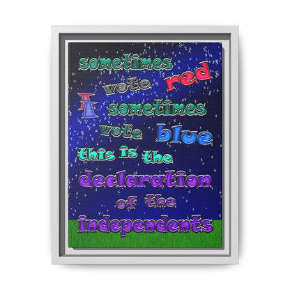 declaration of the independents - framed canvas art ('snoops' background)