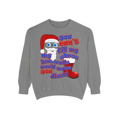 santa's shoes - Unisex Garment-Dyed Sweatshirt