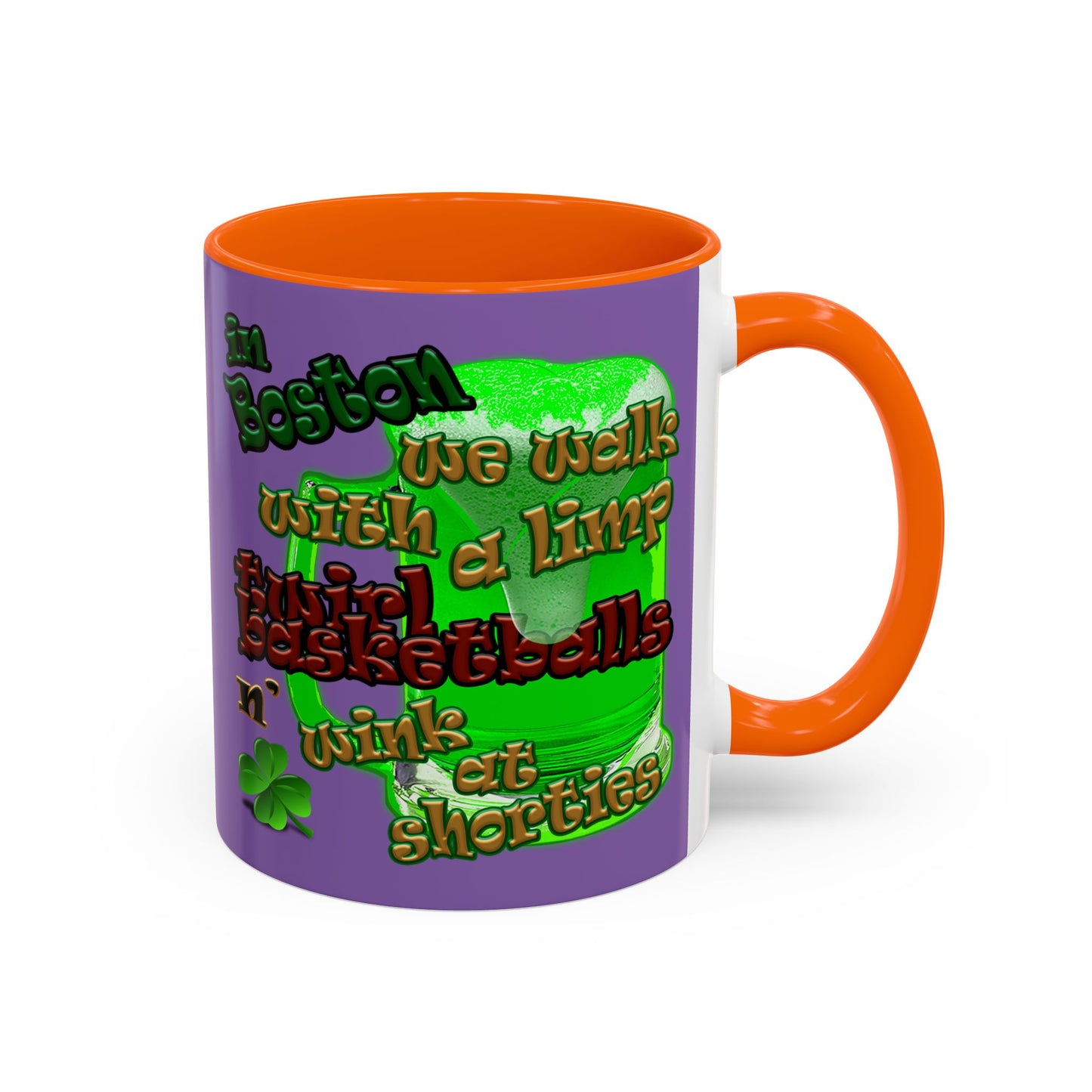 celtics logo - Accent Mug (light purple)