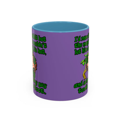 turtle race - Accent Mug (light purple)