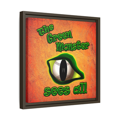 green monster - framed canvas art (burnt orange)