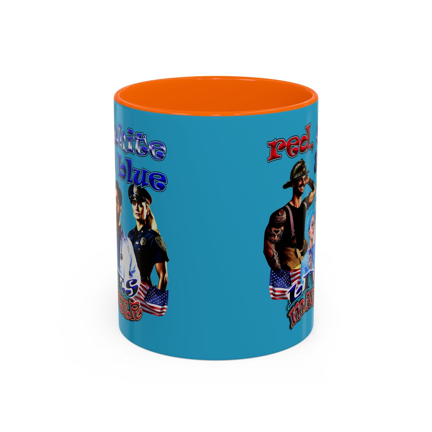 rw&b lives matter - Accent Mug (turquoise)