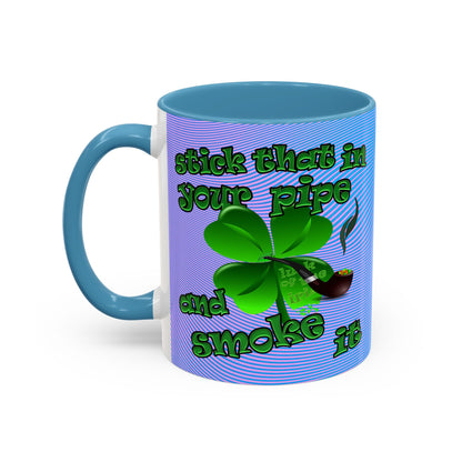 celtics logo - Accent Mug (light blue-purple wave)