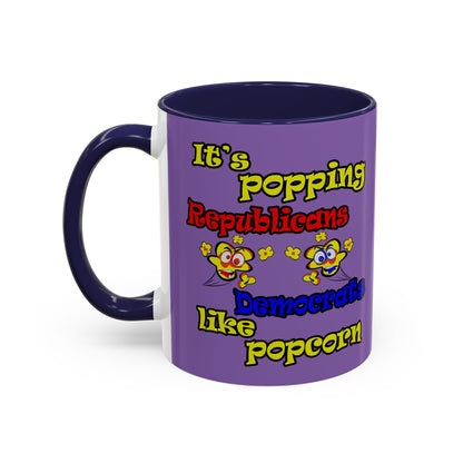 popping like popcorn - Accent Mug (light purple)