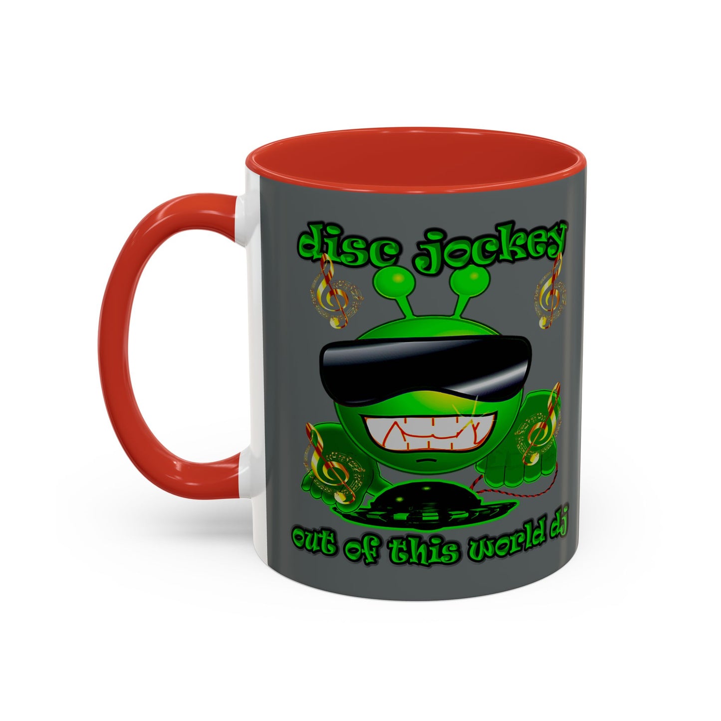 disc jockey - Accent Mug (dark grey)