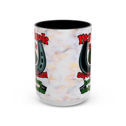 my luck - Accent Mug (white marble)