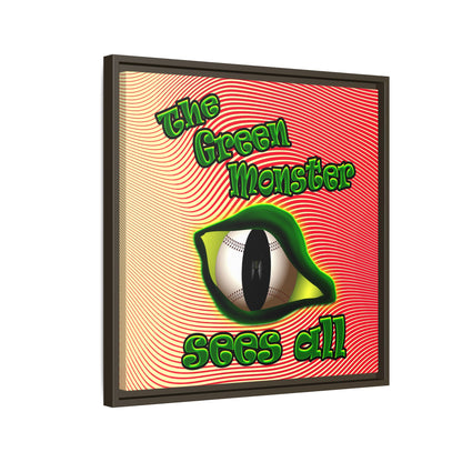 green monster - framed canvas art (yellow-orange wave)