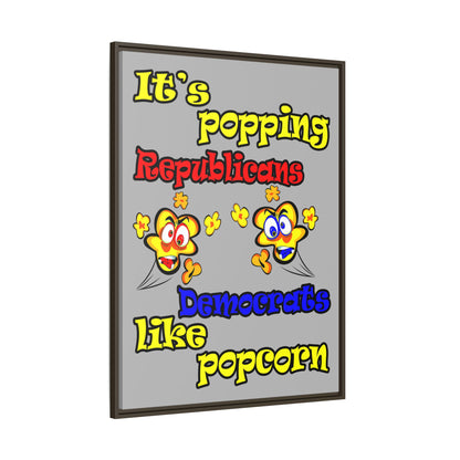 popping like popcorn - framed canvas art (light grey)