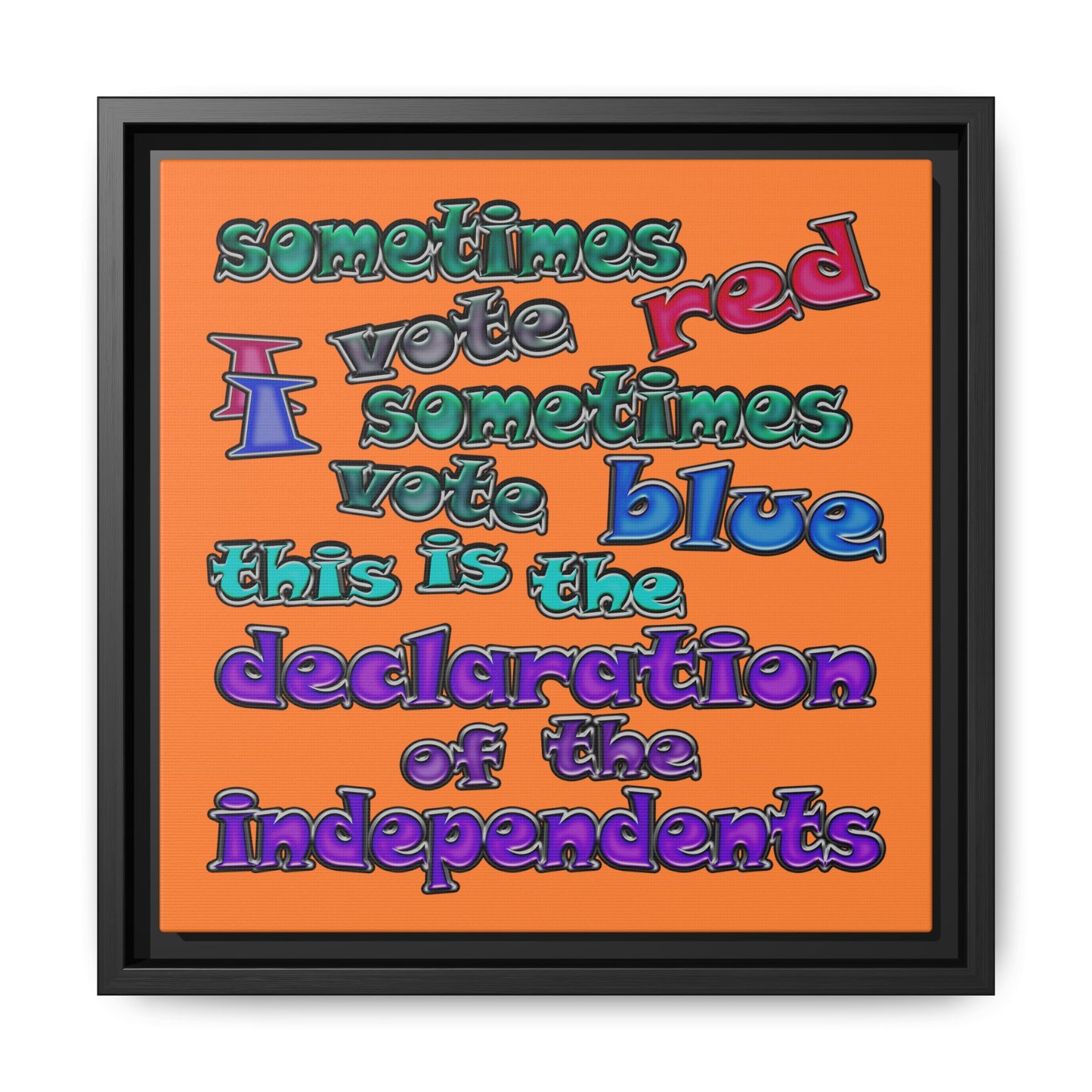 declaration of the independents - framed canvas art (crusta)