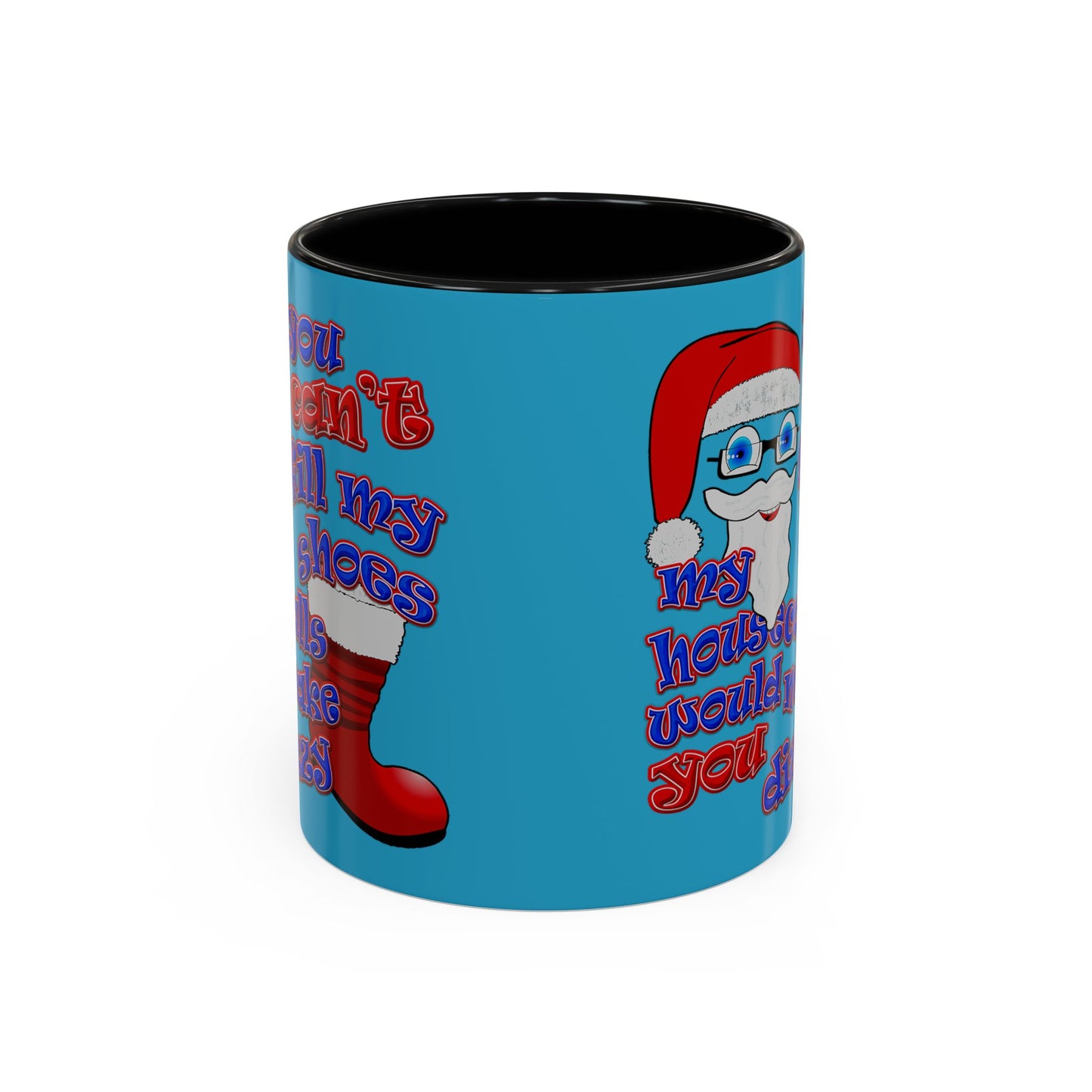 santa's shoes - Accent Mug (turquoise)