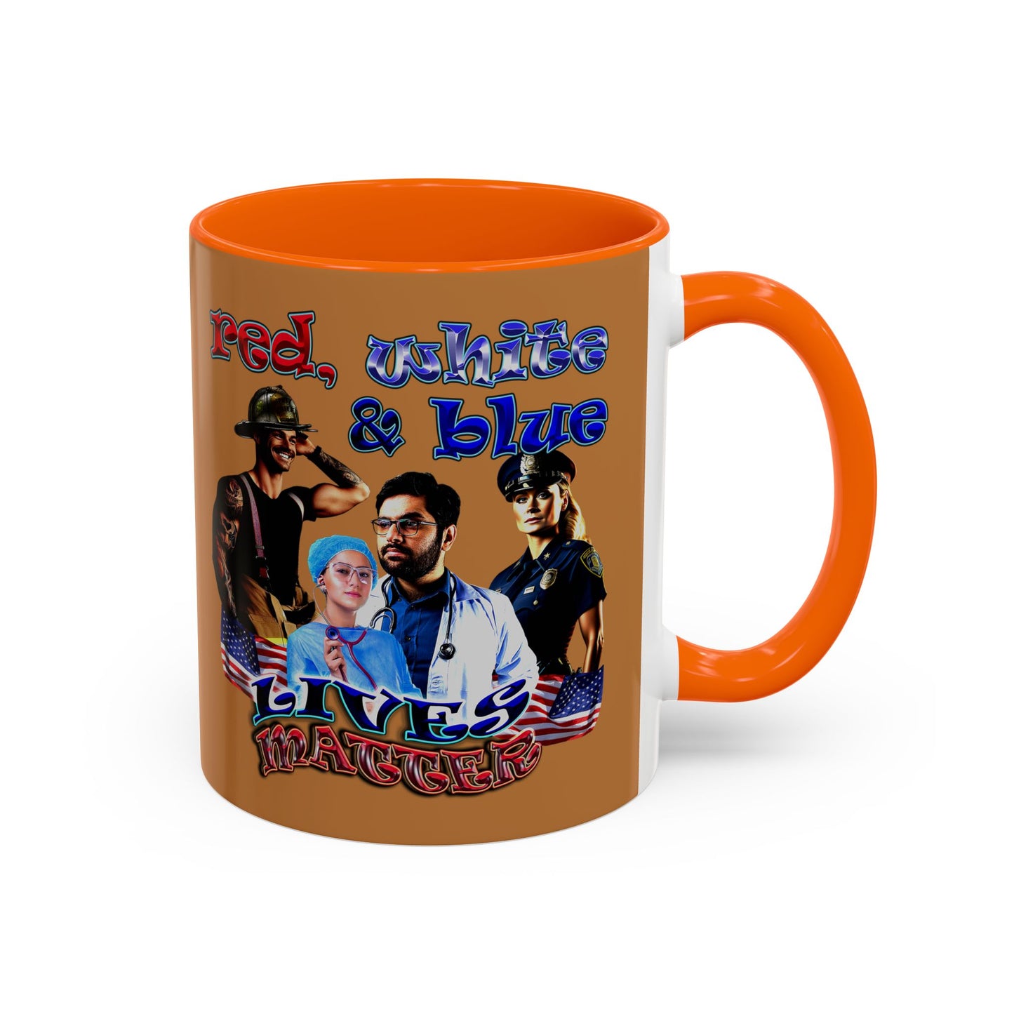 rw&b lives matter - Accent Mug (light brown)