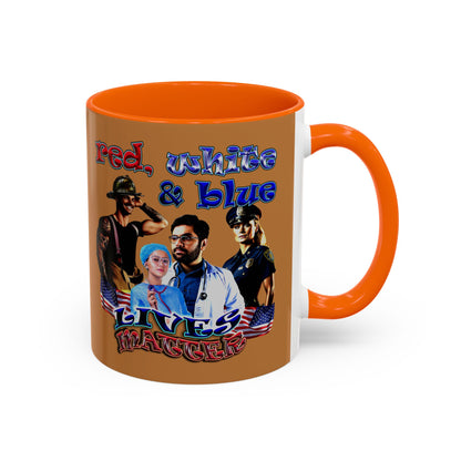 rw&b lives matter - Accent Mug (light brown)