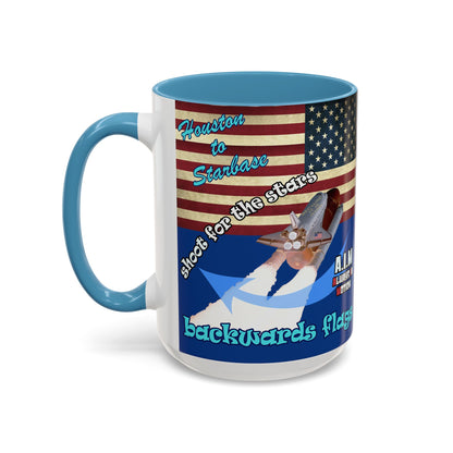shoot for the stars - Accent Mug (dark blue)