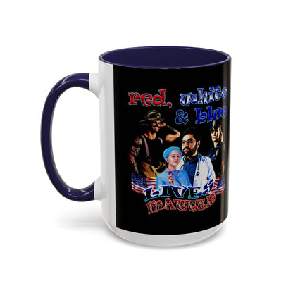 rw&b lives matter - Accent Mug (black)