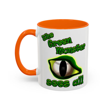 green monster - Accent Mug (white)