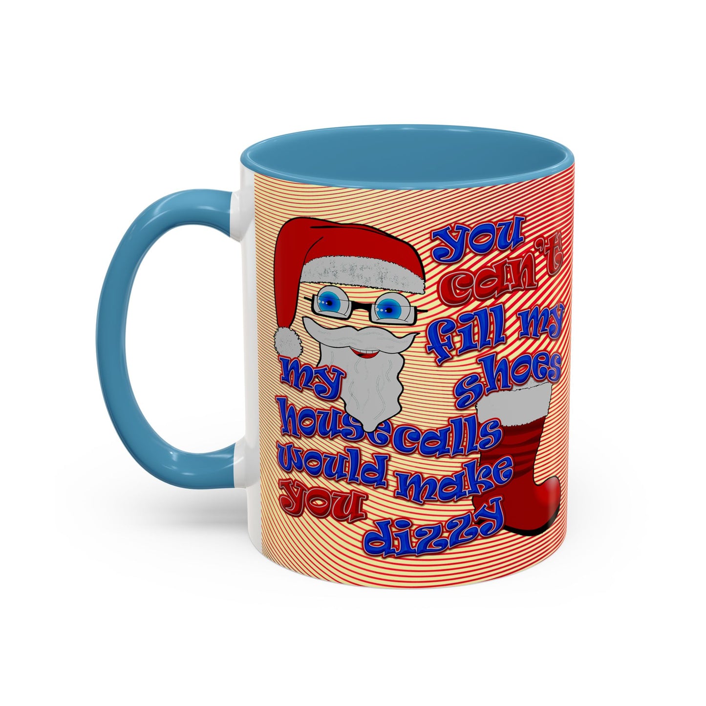 santa's shoes - Accent Mug (yellow-orange wave)