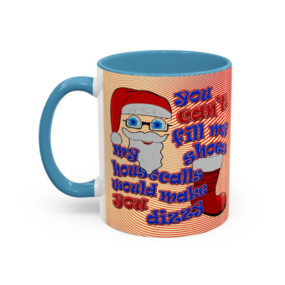 santa's shoes - Accent Mug (yellow-orange wave)