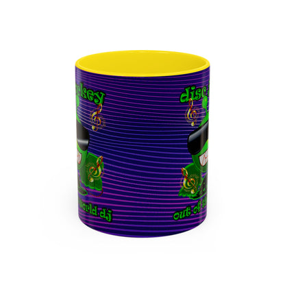 disc jockey - Accent Mug (purple wave)
