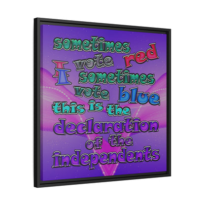 declaration of the independents - framed canvas art (purple-pink wave)