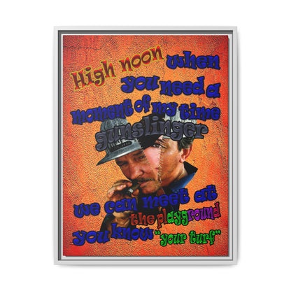 high noon - framed canvas art (burnt orange)